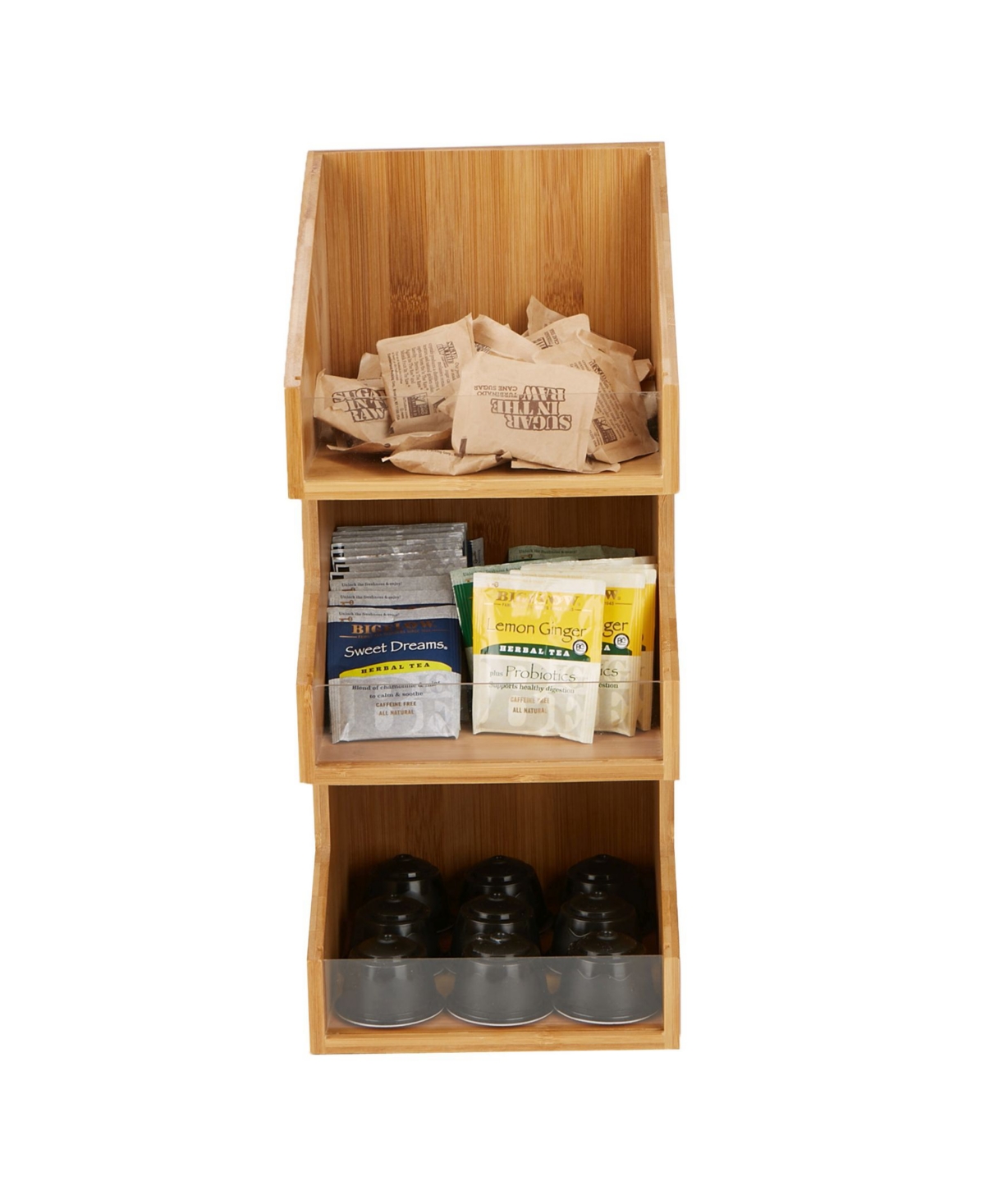Coffee Condiment and Accessories Caddy Organizer - Brown