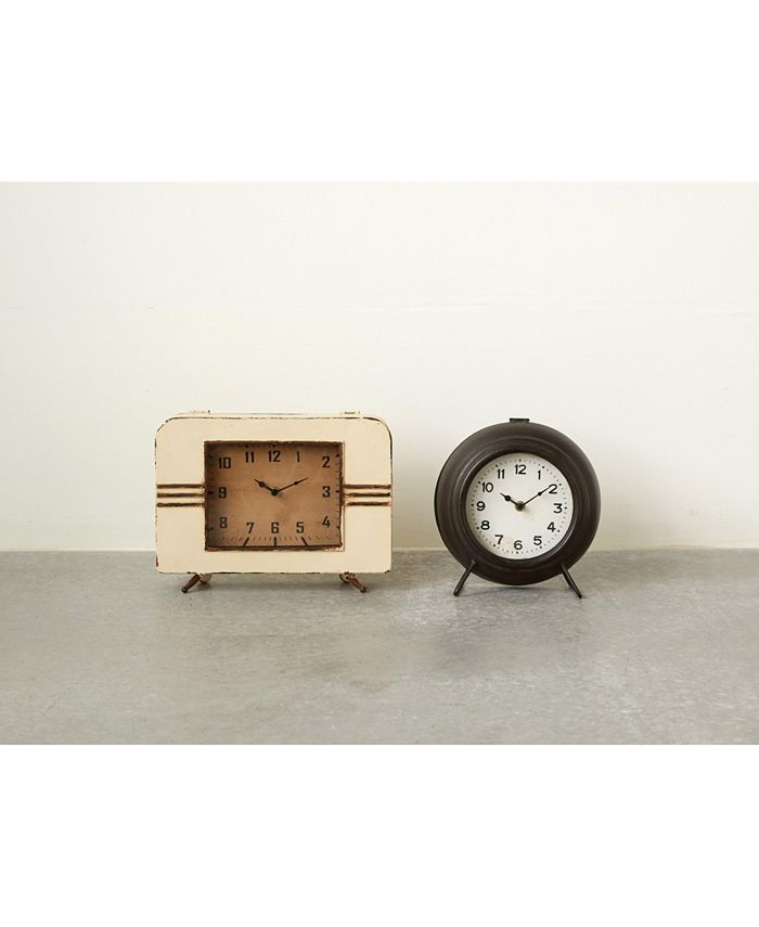 3R Studio Metal Mantel Clock Macy's