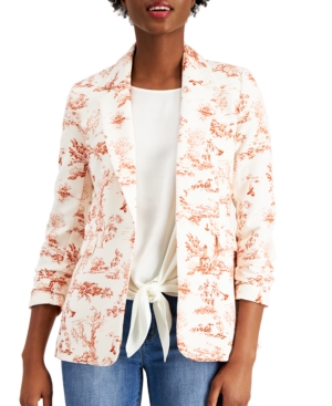 Bar Iii Toile One-Button Blazer Created for Macy's