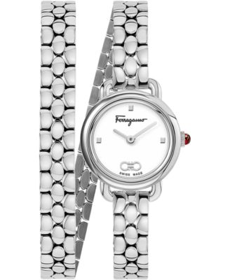 Salvatore Ferragamo - Women's Swiss Varina Stainless Steel Wrap Bracelet Watch 22mm