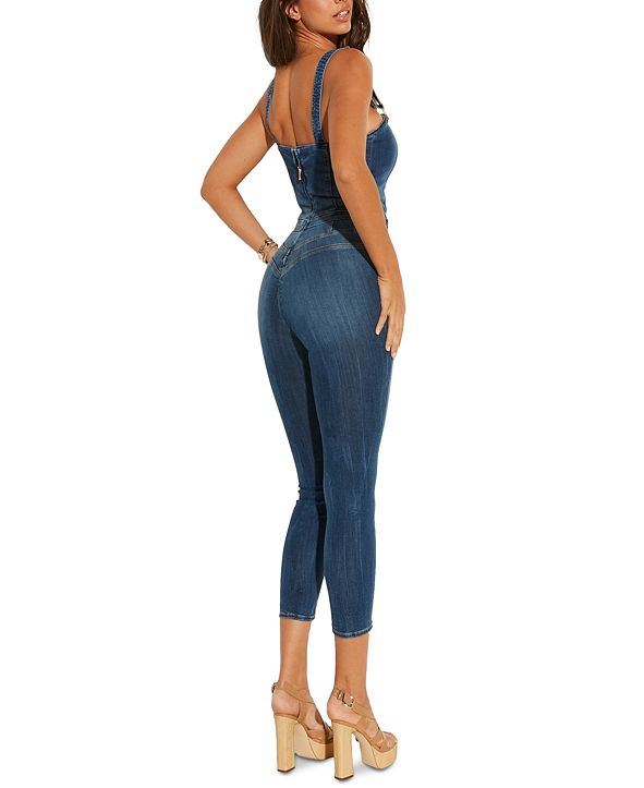 guess denim jumpsuit