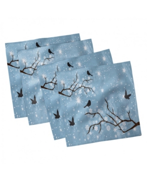 Ambesonne Snowy Trees Set of 4 Napkins 18