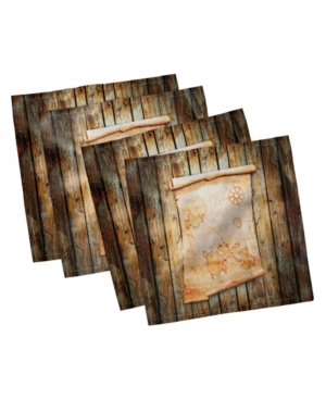 Ambesonne Island Map Set of 4 Napkins 18