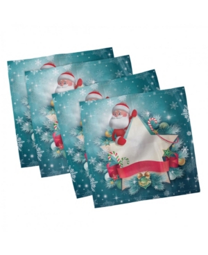 Ambesonne Christmas Set of 4 Napkins 18