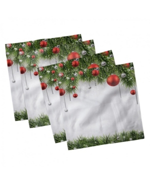 Ambesonne Christmas Set of 4 Napkins 18