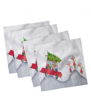 Ambesonne Christmas Set of 4 Napkins 18
