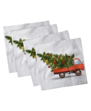 Ambesonne Christmas Set of 4 Napkins 18