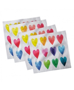 Ambesonne Valentine Set of 4 Napkins 18