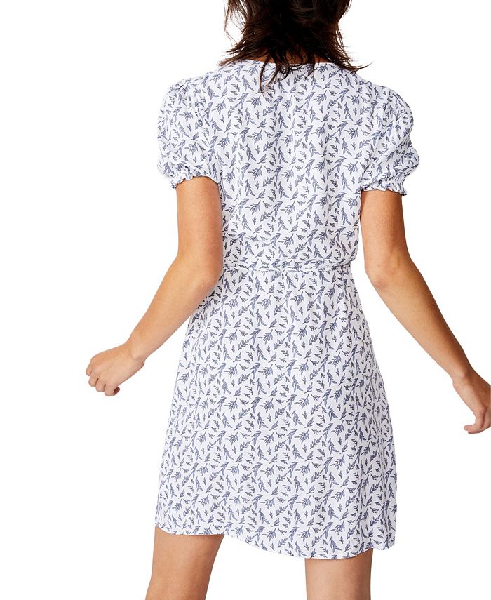 COTTON ON Woven Amy Wrap Mini Dress - Macy's
