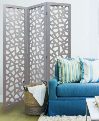 Screen Gems Contemporary Mid-Century Modern design on different side 3 Panel Allen Screen