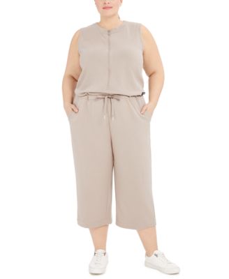 macys plus size white jumpsuits