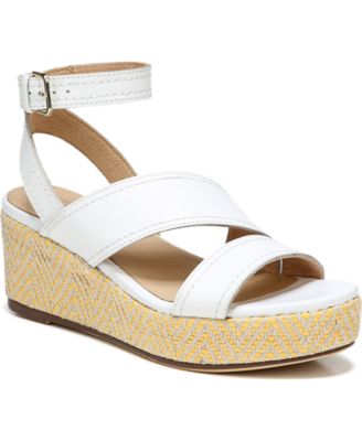 naturalizer white wedge sandals