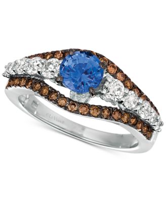 Le Vian - Cornflower Ceylon Sapphire (7/8 ct. t.w.) & Diamond (7/8 ct. t.w.) Ring in 14k White Gold