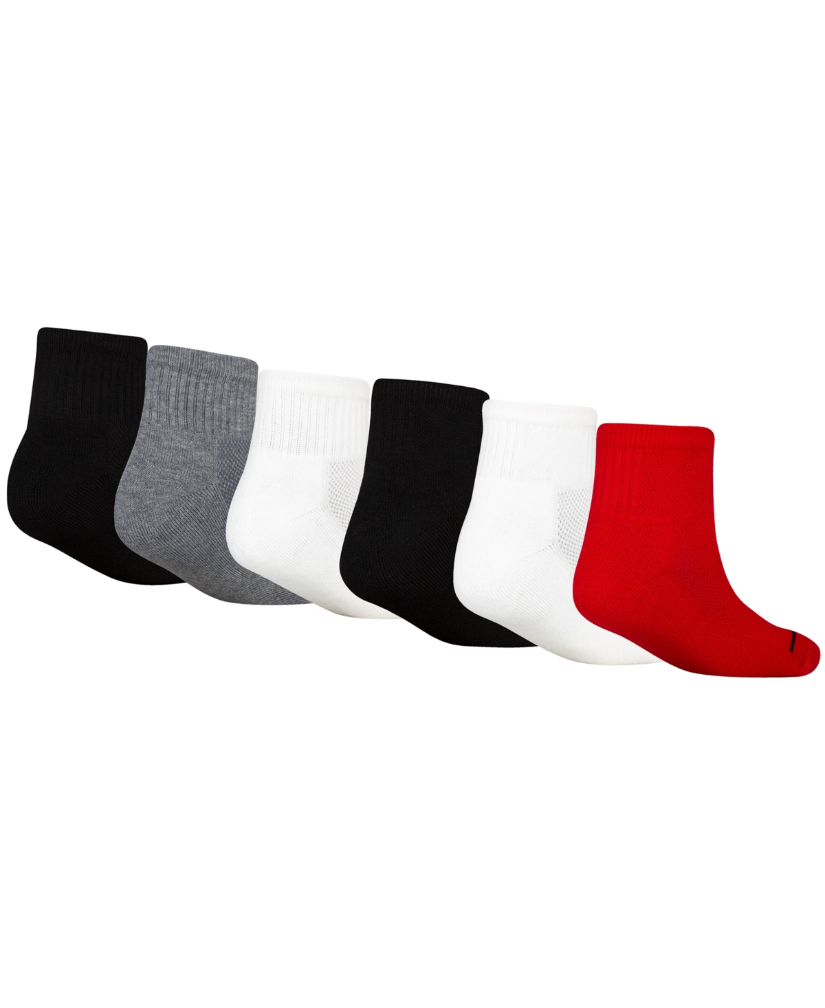 Jordan Boys  Jumpman 6 Pack Quarter Socks In Gym Red,black
