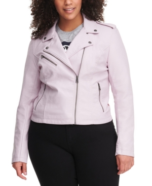 Levi's Trendy Plus Size Faux-Leather Moto Jacket
