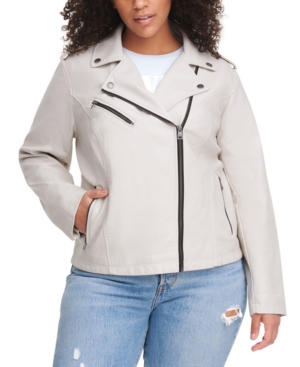 Levi's Trendy Plus Size Faux-Leather Moto Jacket
