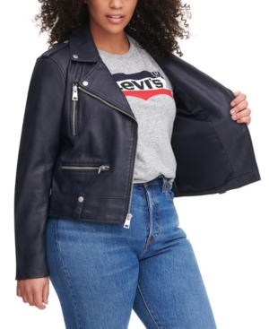 Levi's Trendy Plus Size Faux-Leather Moto Jacket