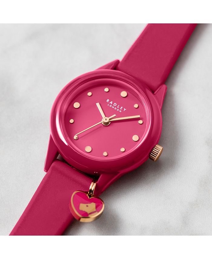 Radley London Women s Magenta Pink Silicone Strap Watch 27 mm Macy s