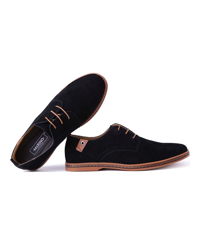 mio marino men's suede derby casual dress shoes
