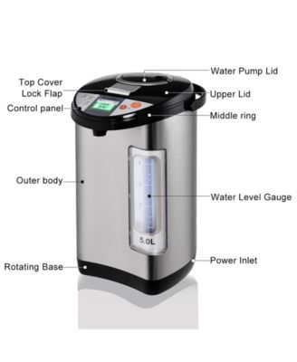 LCD Electric 5-Liter Hot Water Boiler and Warmer Kettle Dispenser