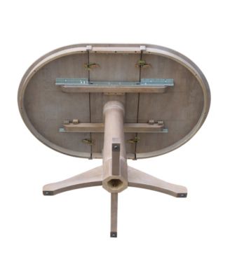 36" Round Top Pedestal Table with 12" Leaf