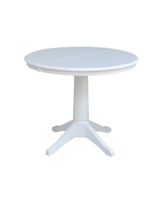 36" Round Top Pedestal Table with 12" Leaf