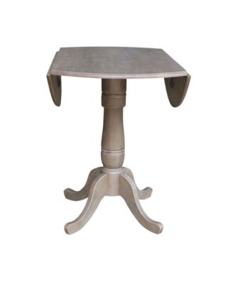 42" Round Dual Drop Leaf Pedestal Table