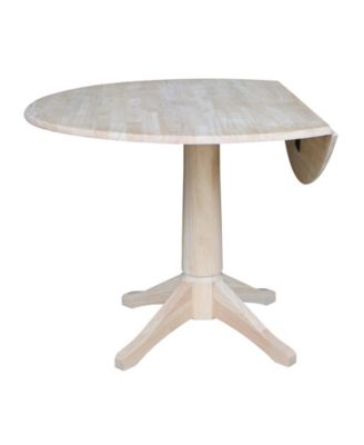 42" Round Dual Drop Leaf Pedestal Table