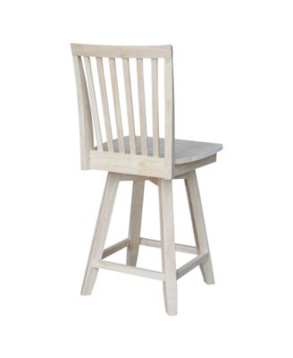 Mission Counter Height Stool with Swivel and Auto Return