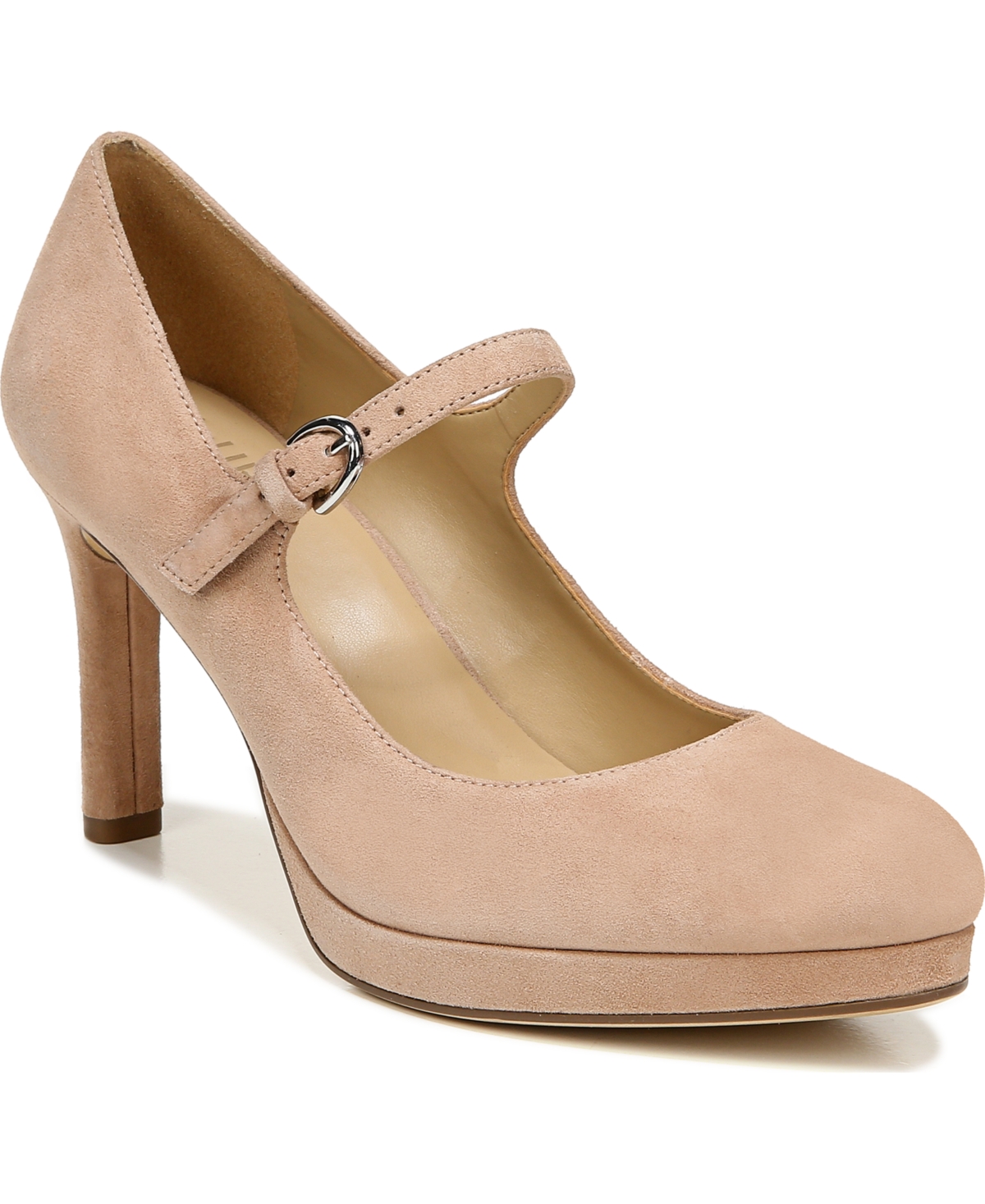 Talissa Mary Jane Pumps - Barely Nude Suede