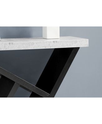 Accent Table - 36" L Cement-Look Hall Console