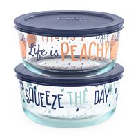 Pyrex Decorated 4-Pc. Squeeze The Day Food Storage Container Set