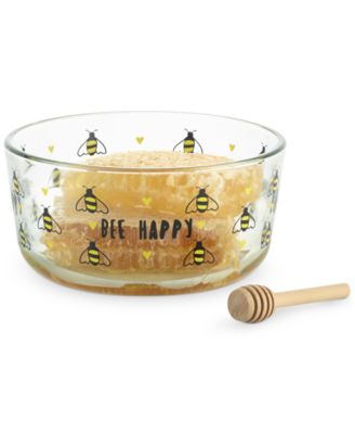 Pyrex Decorated 4-Pc. Bee Happy Food Storage Container Set