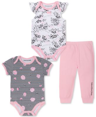 Calvin Klein Baby Girls Bodysuits Pants Set - Macy's