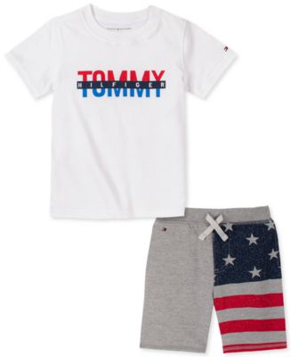 Tommy Hilfiger Baby Boys Flag Short Set - Macy's
