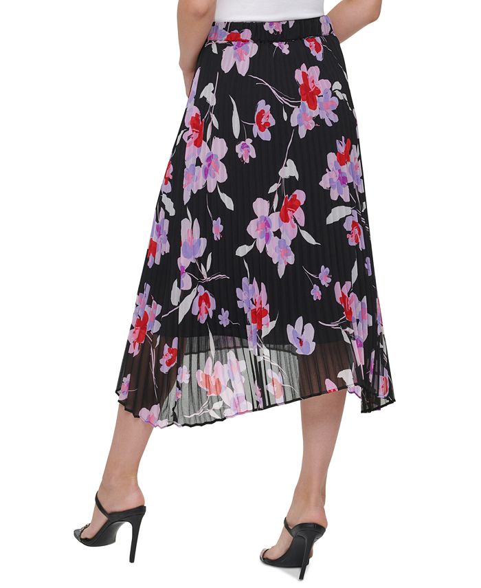 Calvin Klein Pleated Floral-Print Skirt & Reviews - Skirts - Women - Macy's