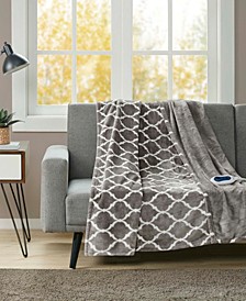 Oversized Ogee Print Electric Throw