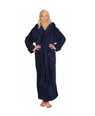 Women's Ankle Length Hooded Low Twist Soft Turkish Cotton Bathrobe