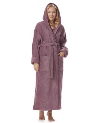 Women's Hooded Full Length GOTS Certified Organic Turkish Cotton Bathrobe