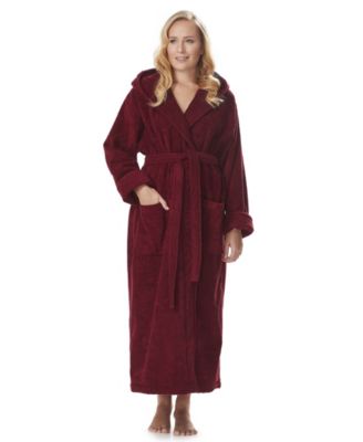 Women's Hooded Full Length GOTS Certified Organic Turkish Cotton Bathrobe