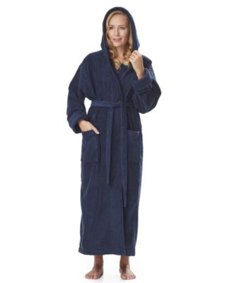 Women's Hooded Full Length GOTS Certified Organic Turkish Cotton Bathrobe