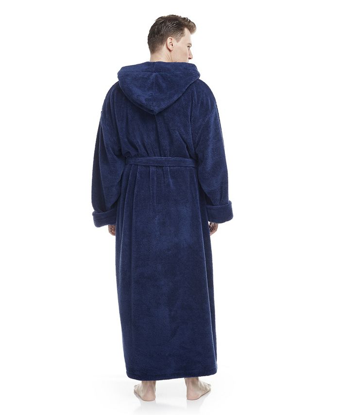ARUS Men's Soft Fleece Robe, Ankle Length Hooded Turkish Bathrobe Macy's