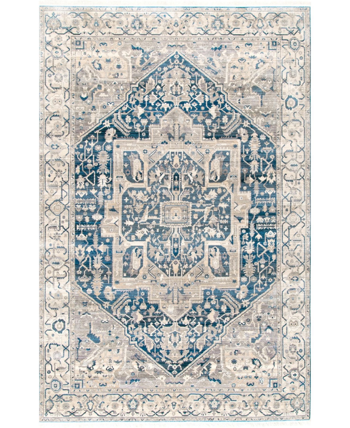 nuLoom Mystic Ehtel Medallion Fringe 8' x 10' Area Rug - Gray