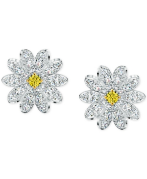 image of Swarovski Silver-Tone Eternal Flower Stud Earrings