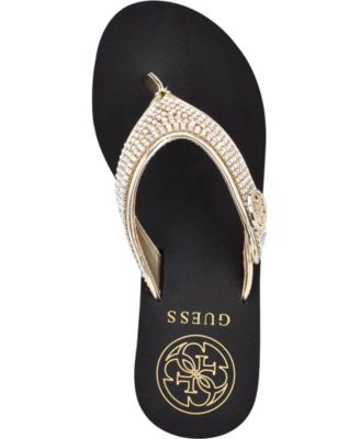 Sarraly Eva Logo Wedge Slip On Flip Sandals
