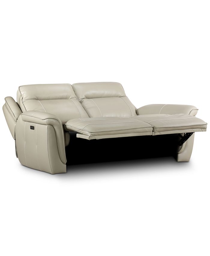 Furniture Lenardo 2Pc. Leather Sofa with 2 Power Recliners, Created