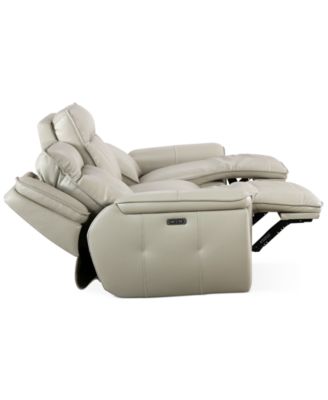 Lenardo 3-Pc. Leather Sofa with 2 Power Motion Recliners, Created for Macy's