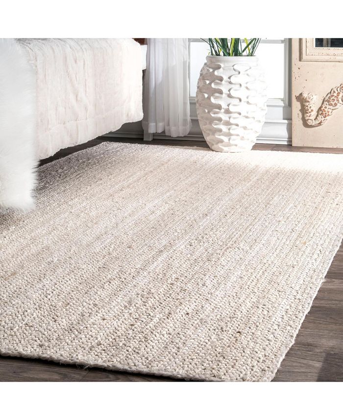 nuLoom Natura Hand Woven Rigo Ivory 8' x 10' Area Rug Macy's
