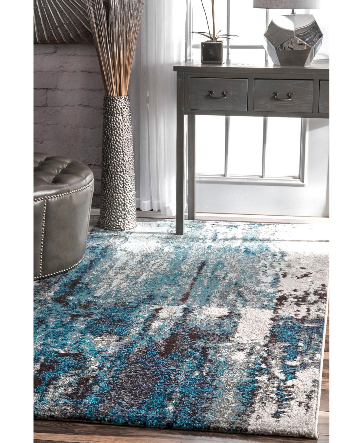 nuLoom Carnival Abstract HaydeeArea Rug - Blue