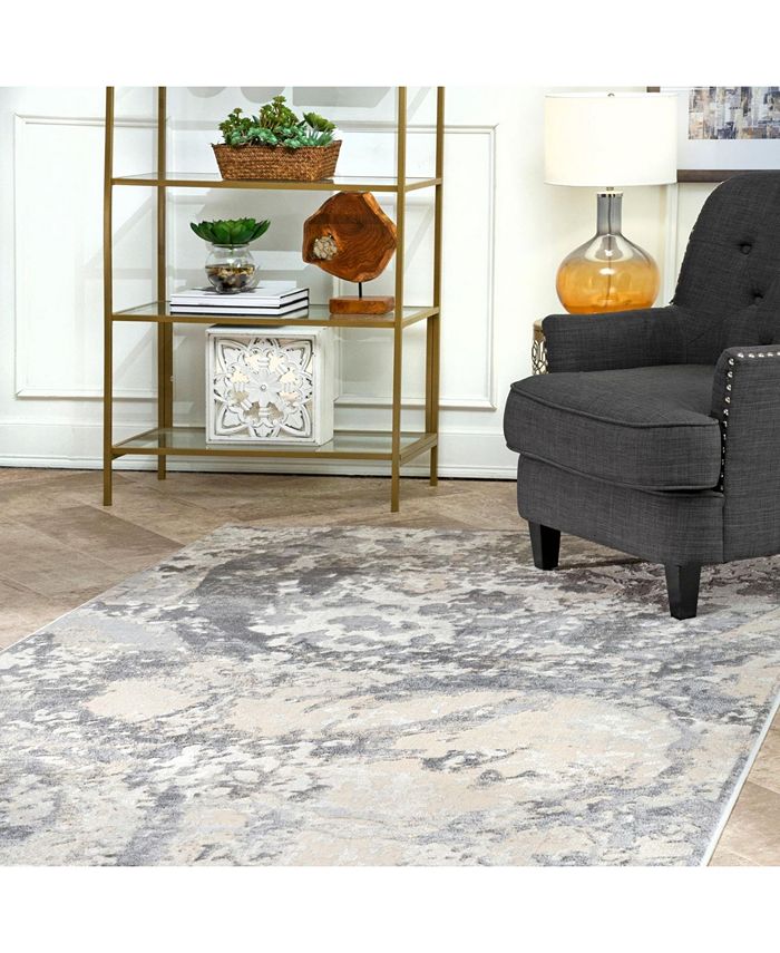 nuLoom Cyme Vintage-Inspired Natalya Gray 5' x 8' Area Rug - Macy's